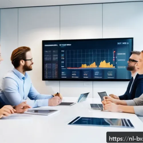 Home 31 글로벌 시장에서의 출구 전략 설계 - A detailed business meeting scene in a modern Amsterdam office with diverse professionals analyzing ...