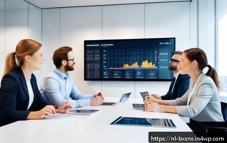 글로벌 시장에서의 출구 전략 설계 - A detailed business meeting scene in a modern Amsterdam office with diverse professionals analyzing ...