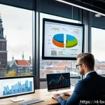 Home 18 비즈니스 출구 전략 최적화 방법 - A professional Dutch entrepreneur in a modern office environment, analyzing financial charts and mar...
